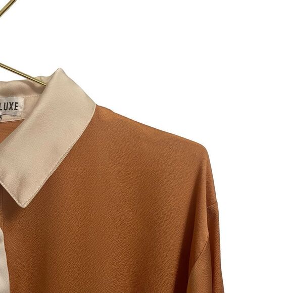 Sabo Luxe Indiana Colorblock Mini Long Sleeve Dress Size Small - Picture 4 of 8